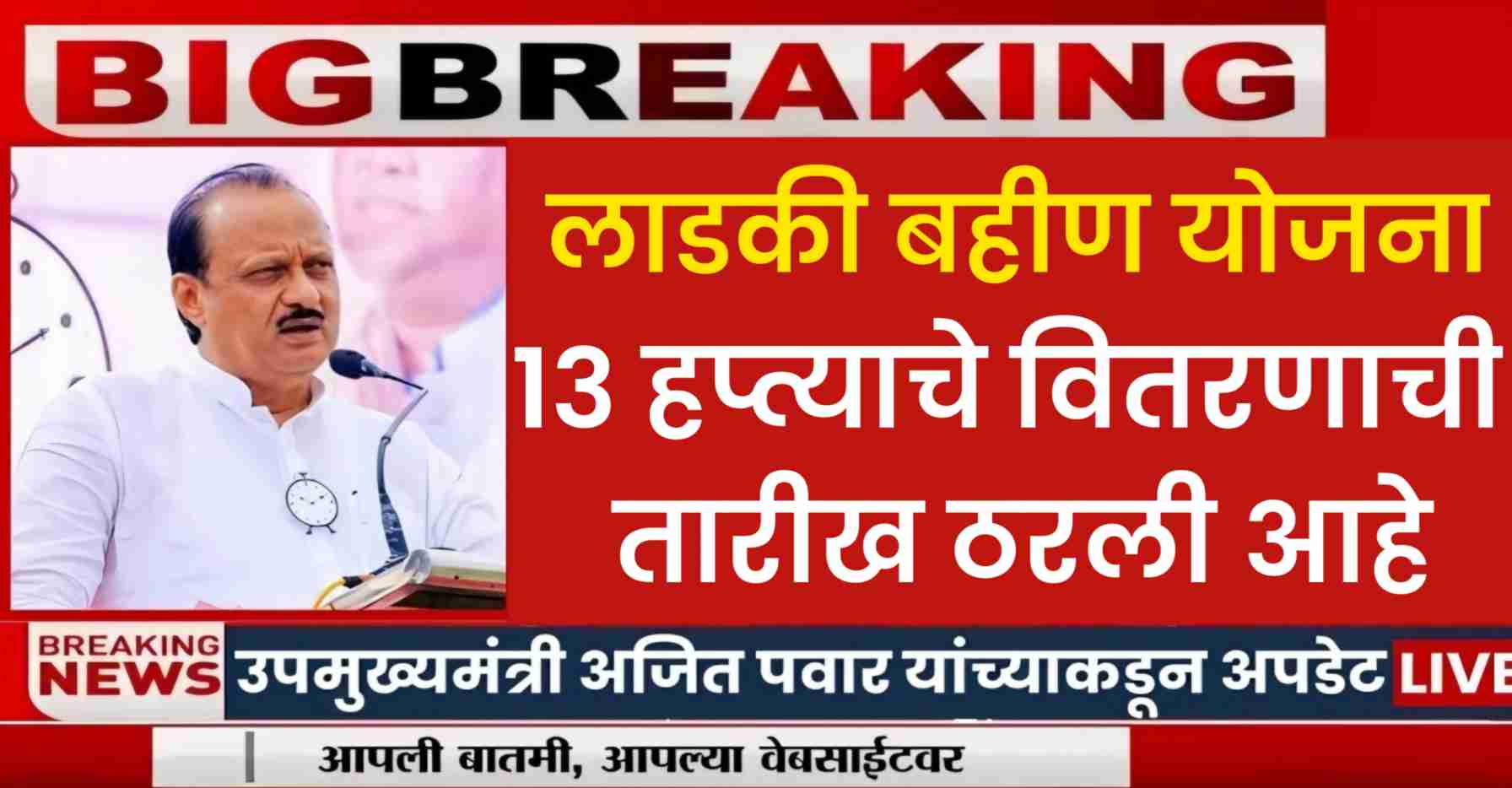 13 हप्त्याचे वितरणाची तारीख ठरली आहे